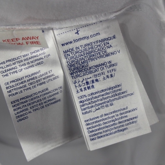 New Tommy Hilfiger Spell Out Flag Logo Shirt White - Picture 6 of 6